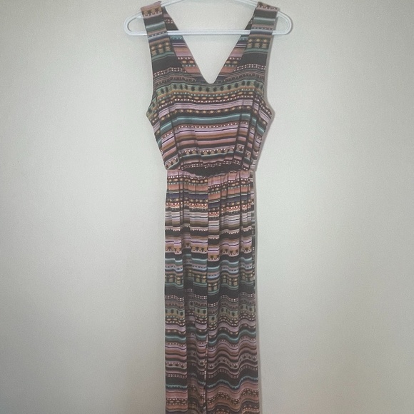 Espresso Tribal print jumpsuit - Picture 2 of 6